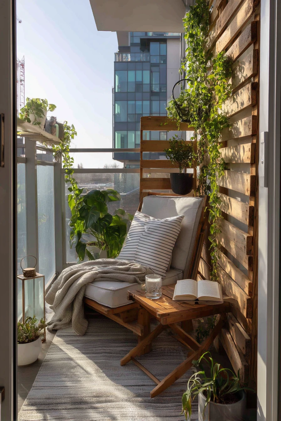 5. Apartment Patio Pallet Privacy Screen