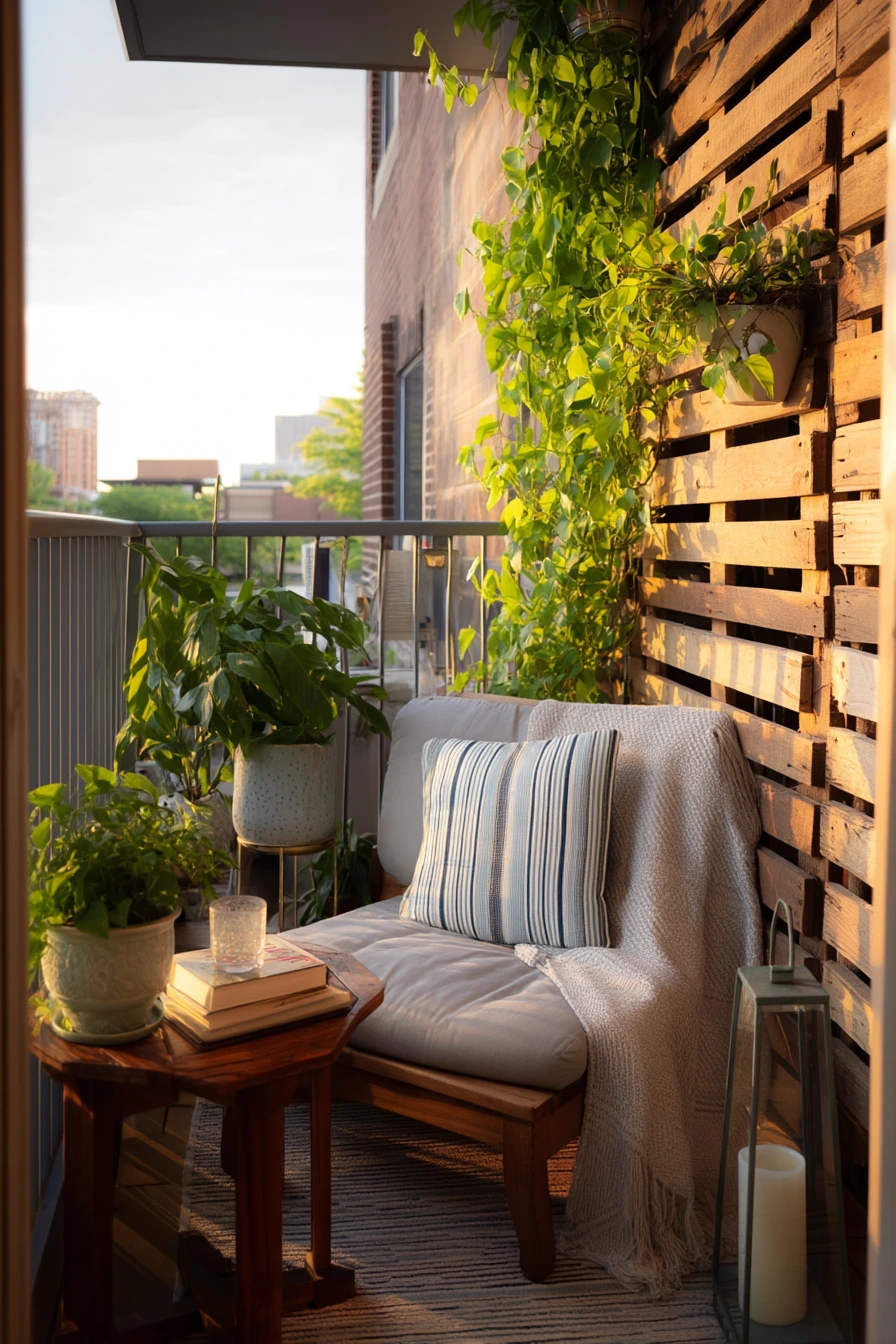 5. Apartment Patio Pallet Privacy Screen