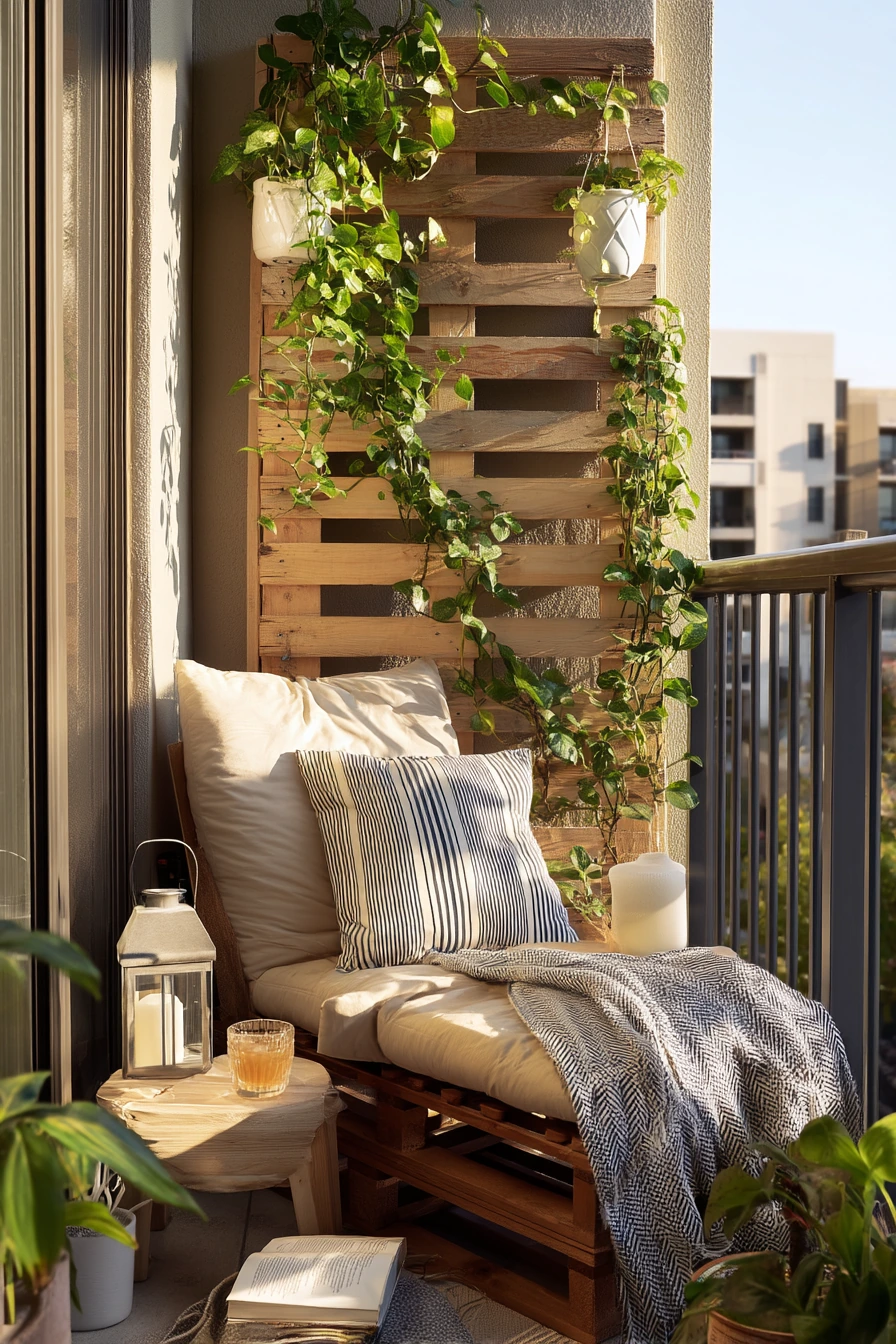 5. Apartment Patio Pallet Privacy Screen