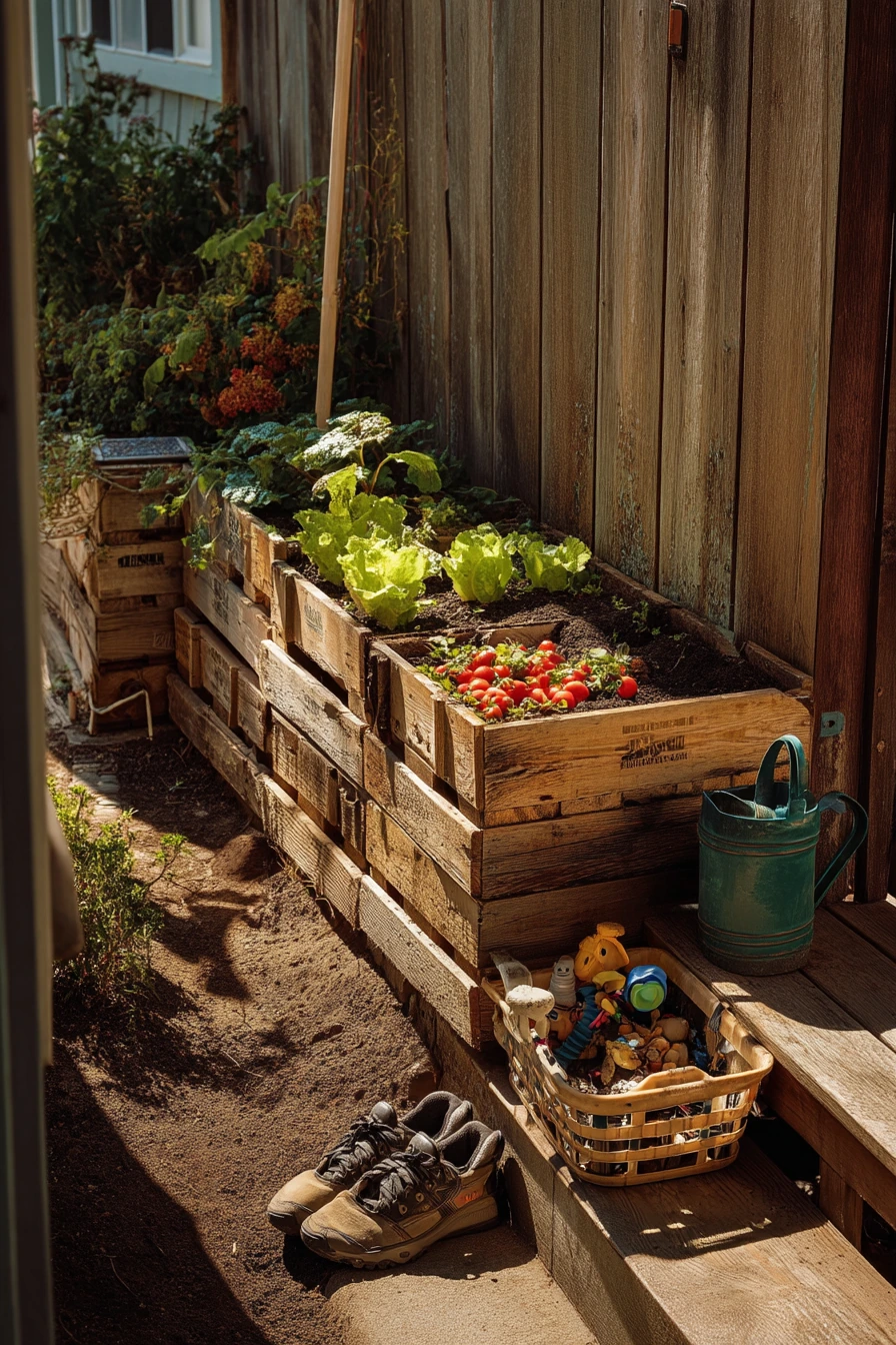 2. Backyard Pallet Veggie Patch