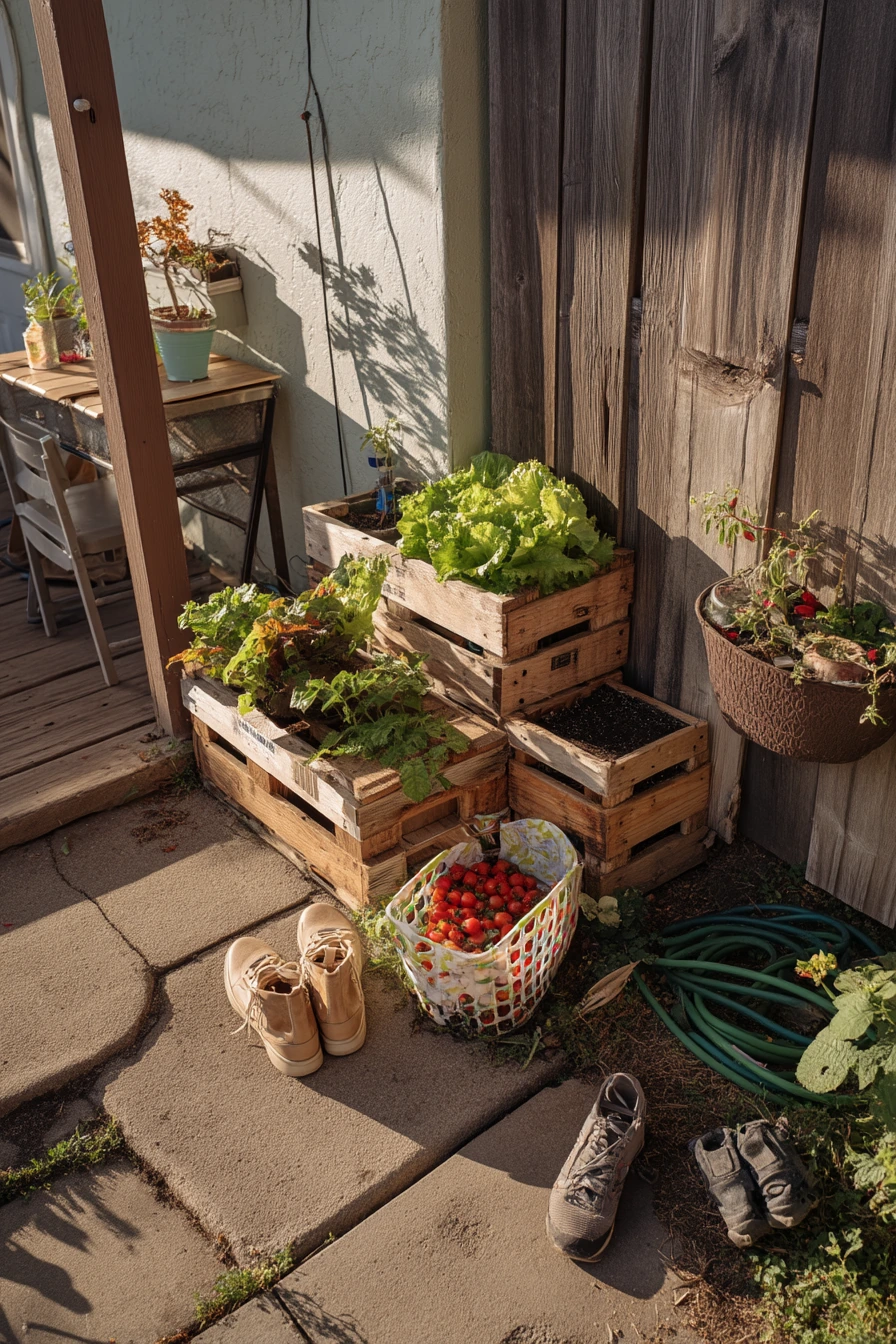 2. Backyard Pallet Veggie Patch