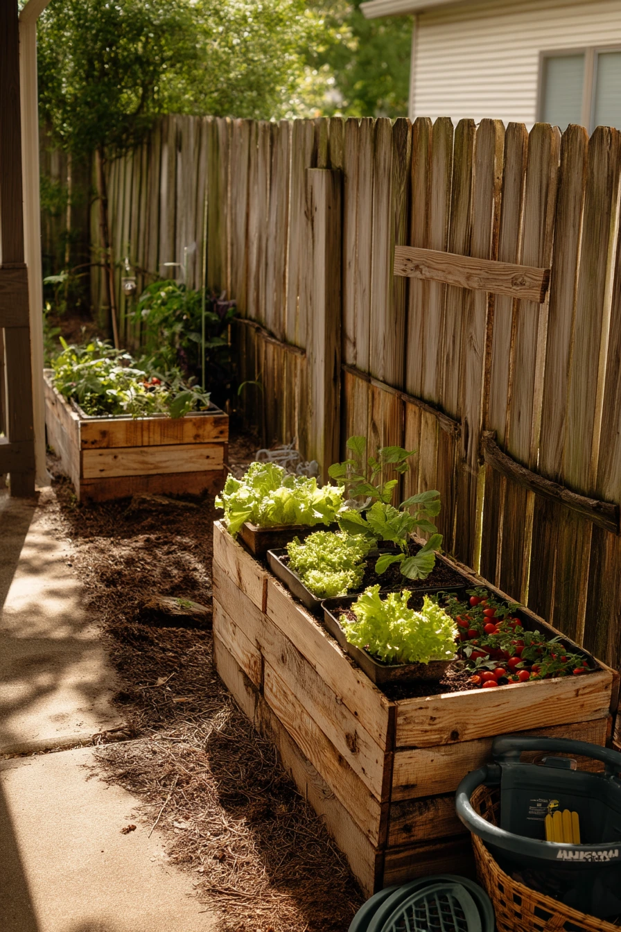 2. Backyard Pallet Veggie Patch