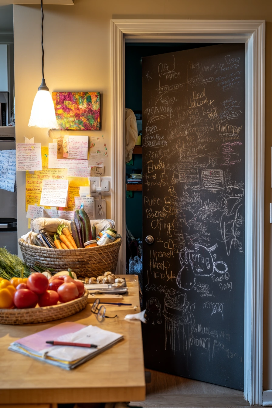 DIY Chalkboard Pantry Door for a Busy Household