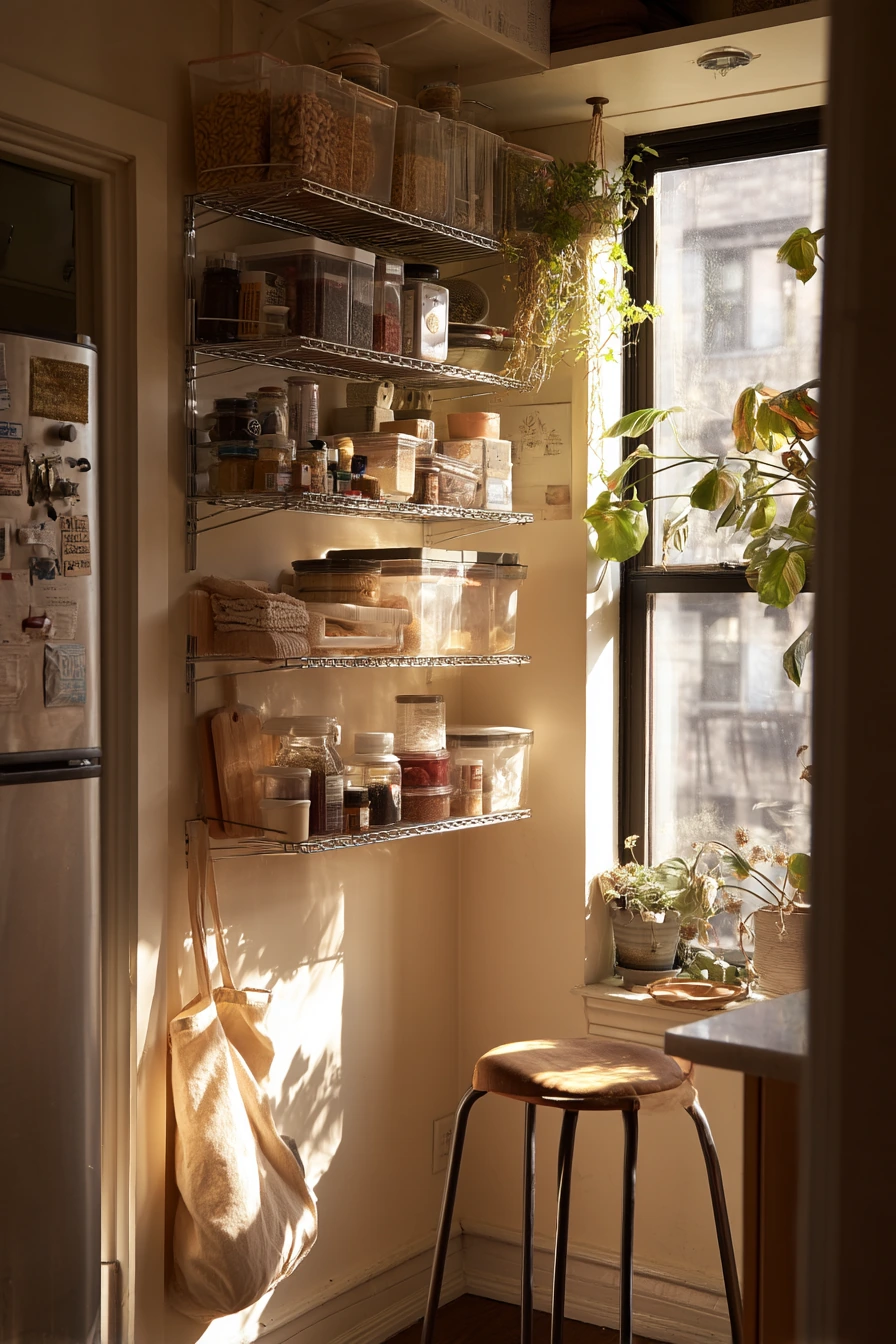 Small-Space Apartment Pantry Nook