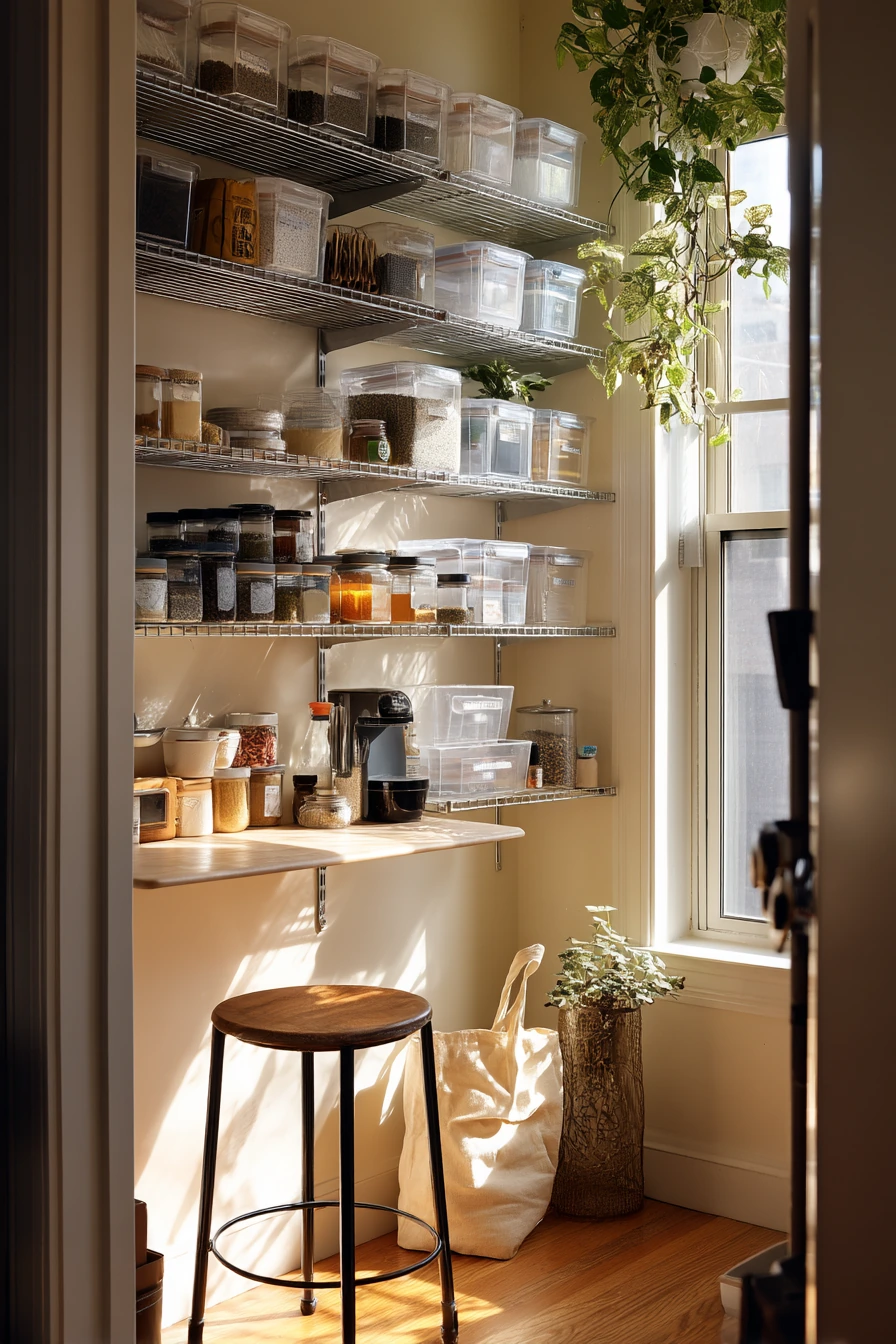 Small-Space Apartment Pantry Nook