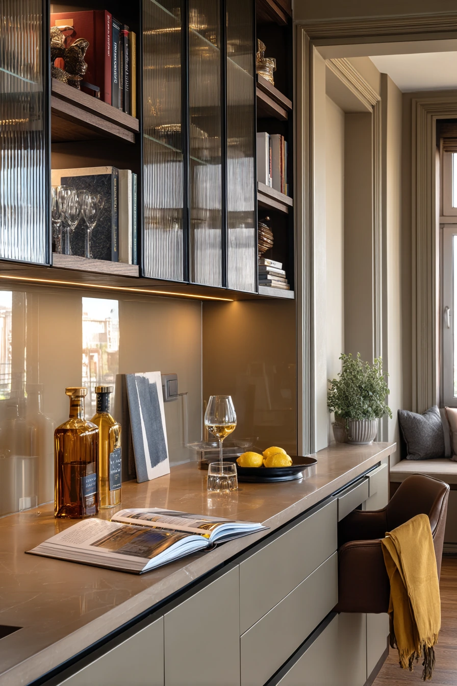Parallel Kitchen for Entertaining After Work
