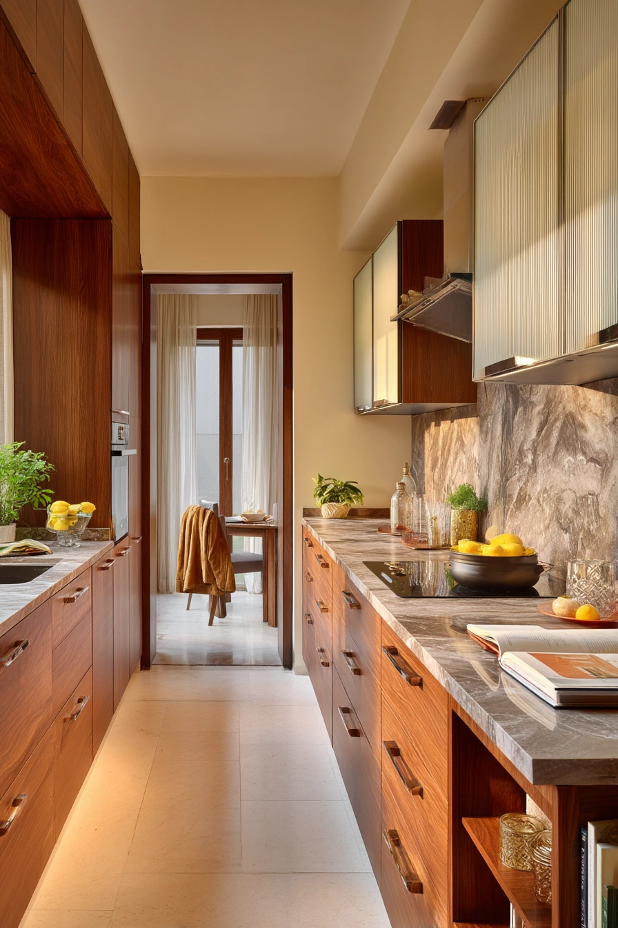 Parallel Kitchen for Entertaining After Work