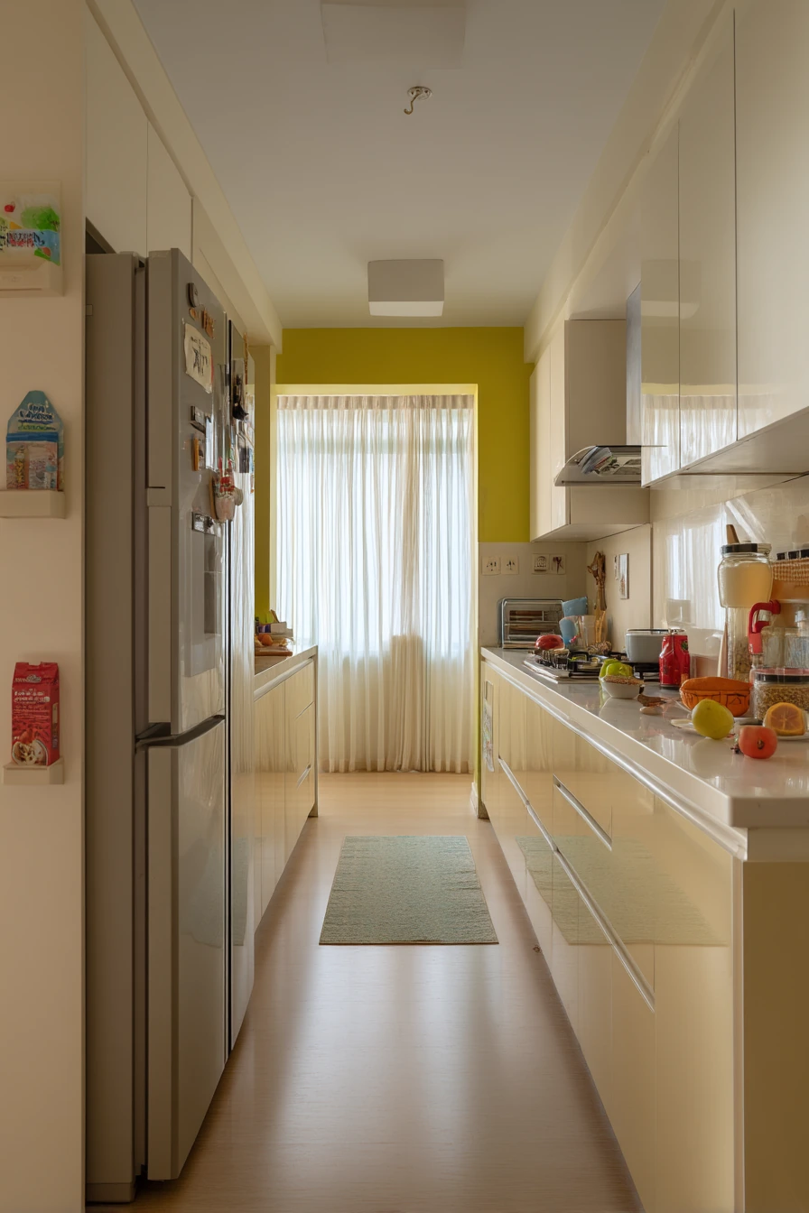 Parallel Kitchen with Kids and Morning Chaos
