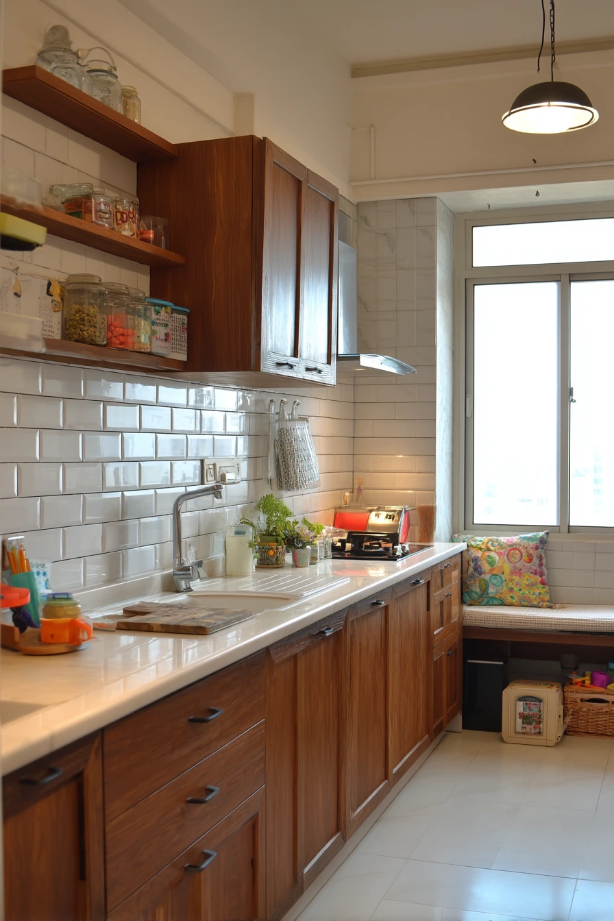 Budget-Friendly Parallel Kitchen with Smart Storage