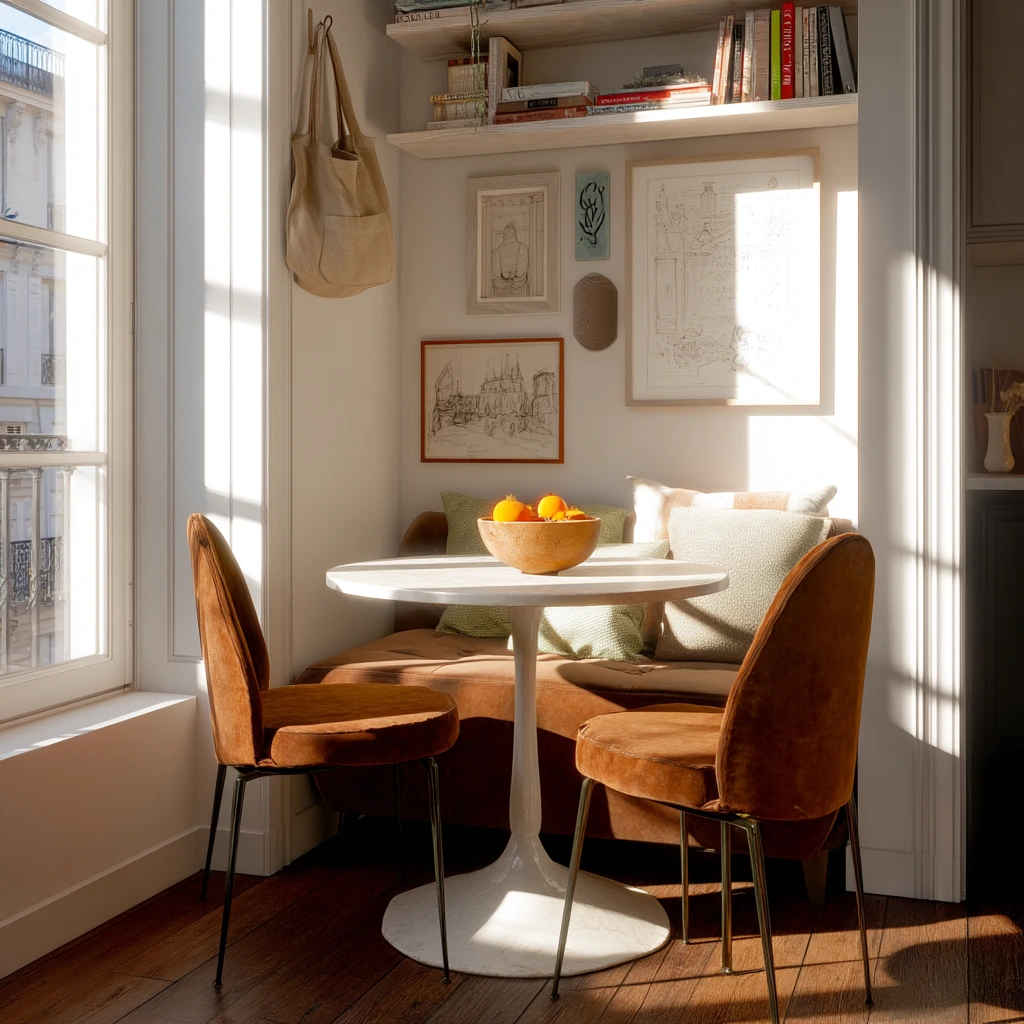 2. Small-Space Bistro Dining Corner