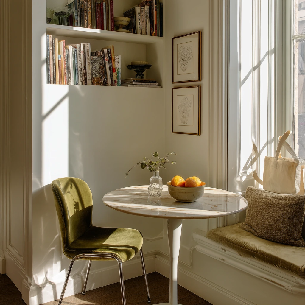 2. Small-Space Bistro Dining Corner