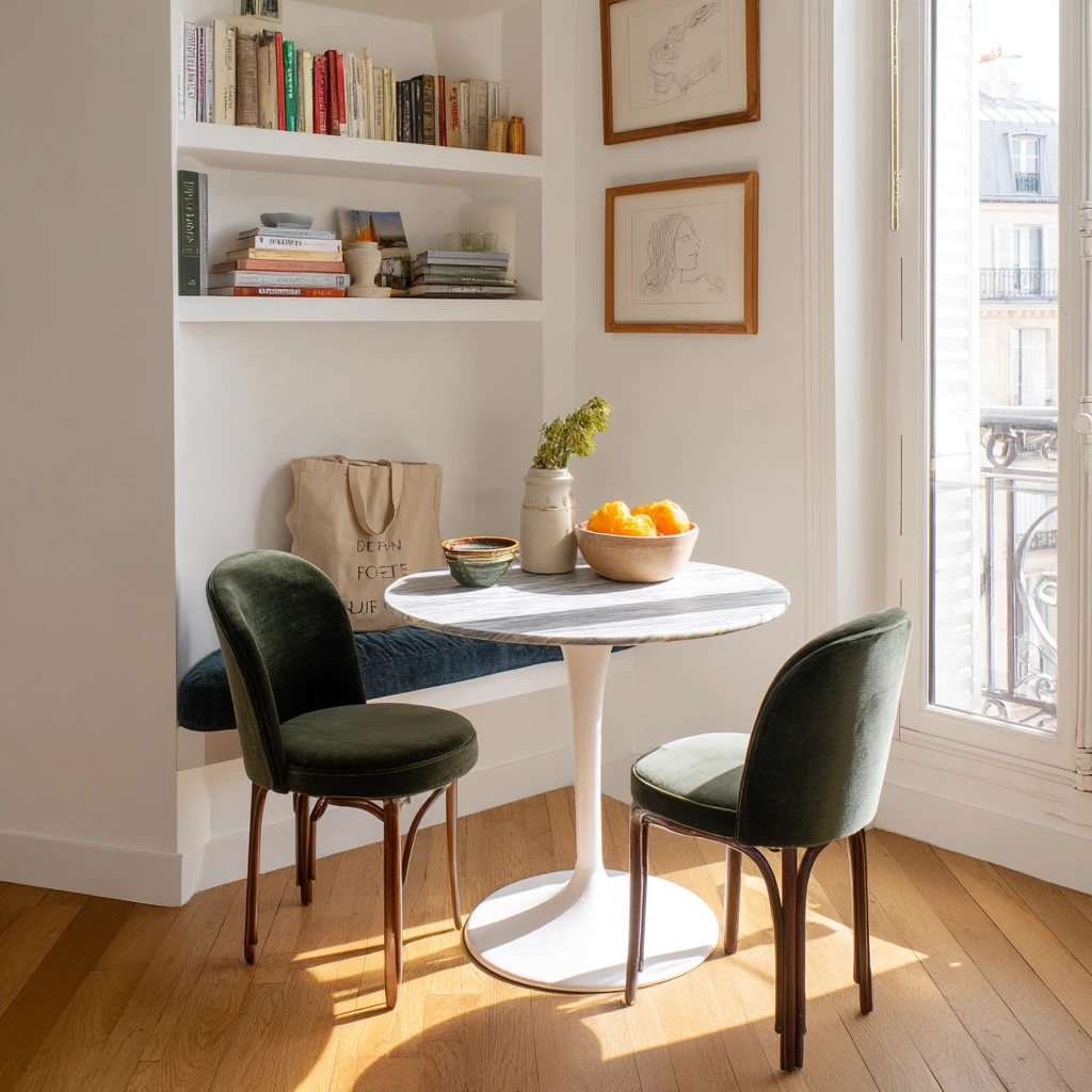 2. Small-Space Bistro Dining Corner