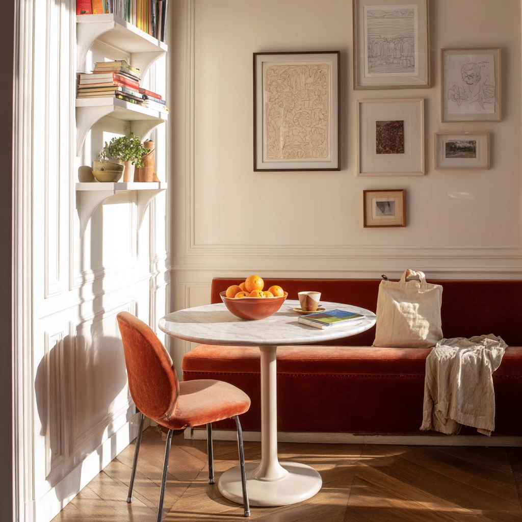 2. Small-Space Bistro Dining Corner