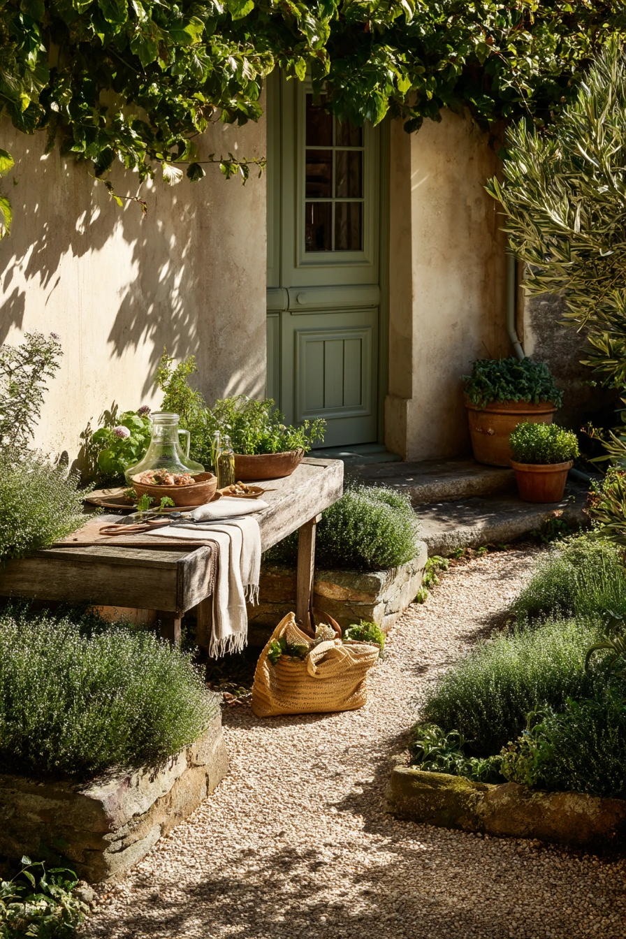 Mediterranean Parterre by the Kitchen Door