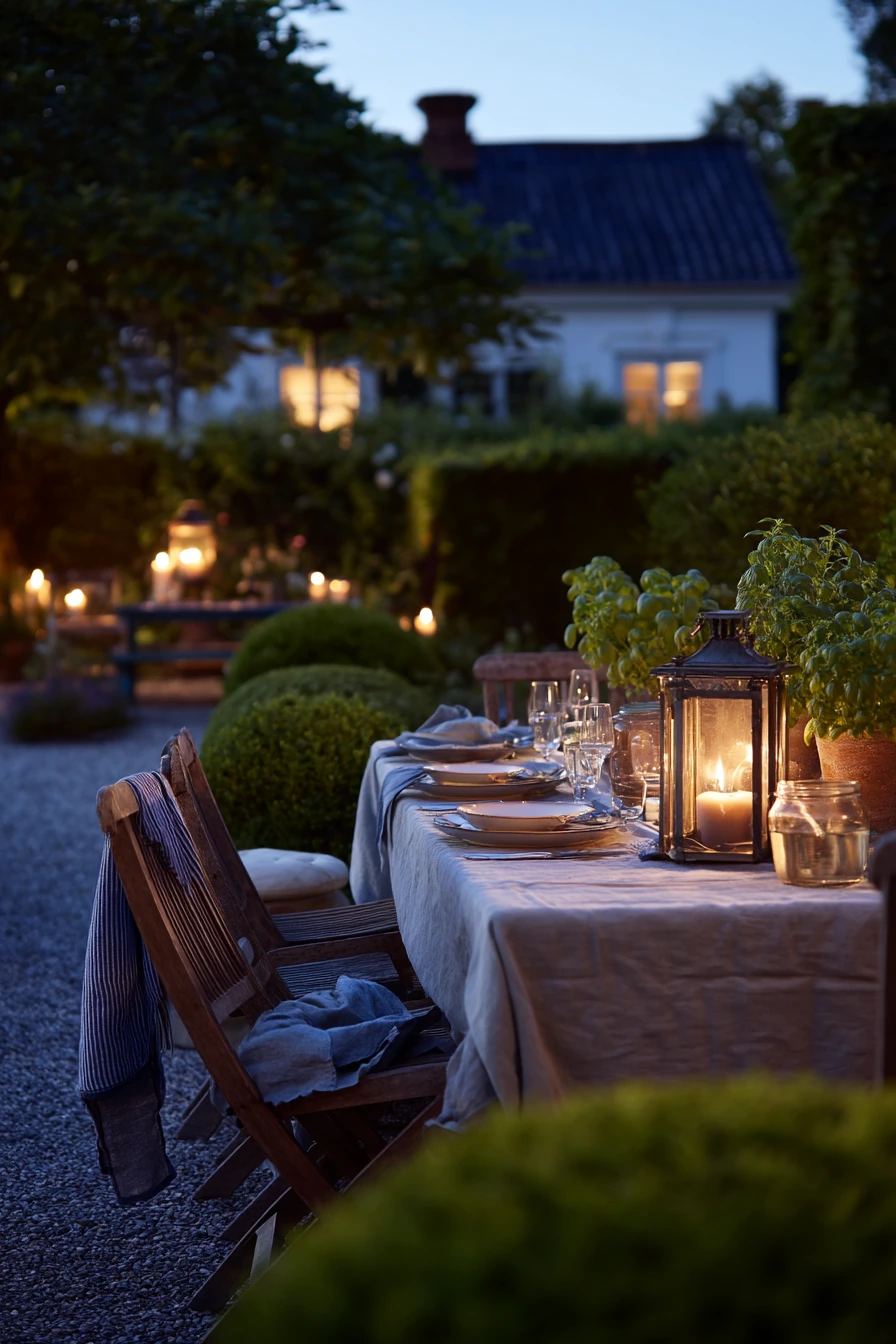 Evening Parterre for Entertaining