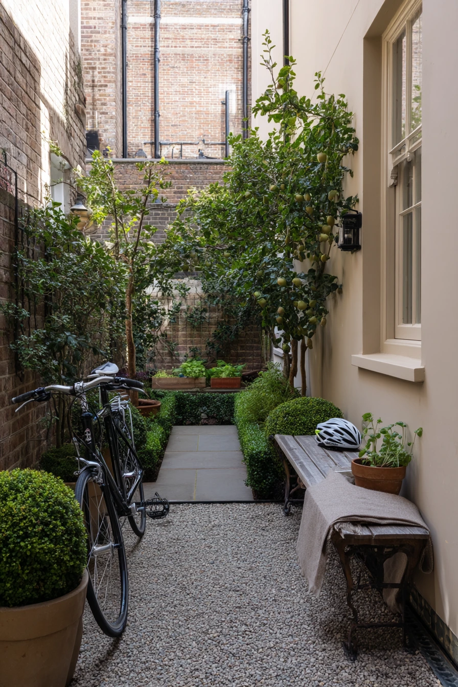 Small Urban Parterre Courtyard for Apartment Living