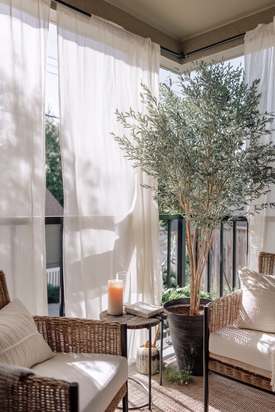 1. Breezy Renter-Friendly Patio Curtain Refresh