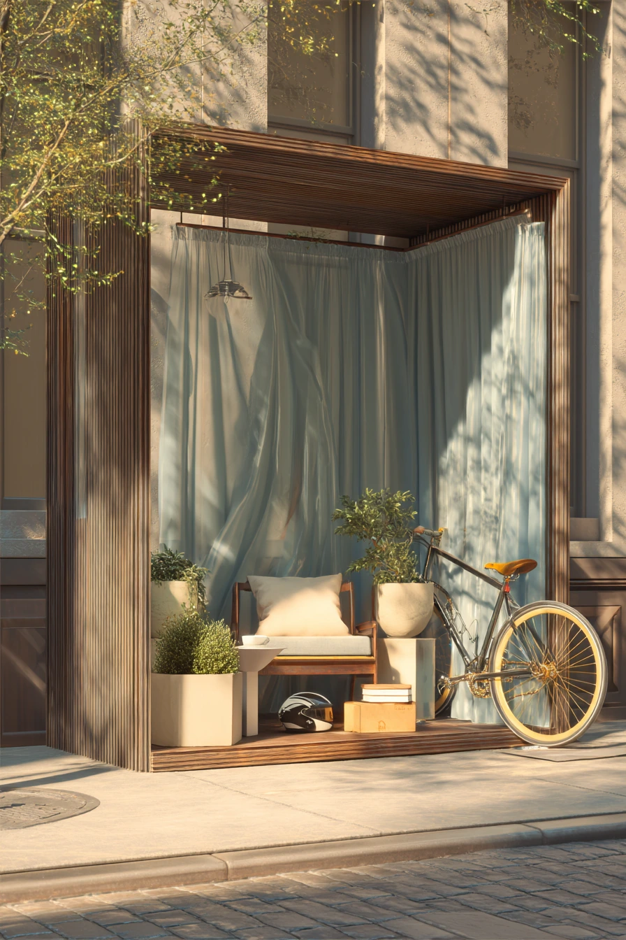 8. Privacy Curtains for a Ground-Floor City Patio