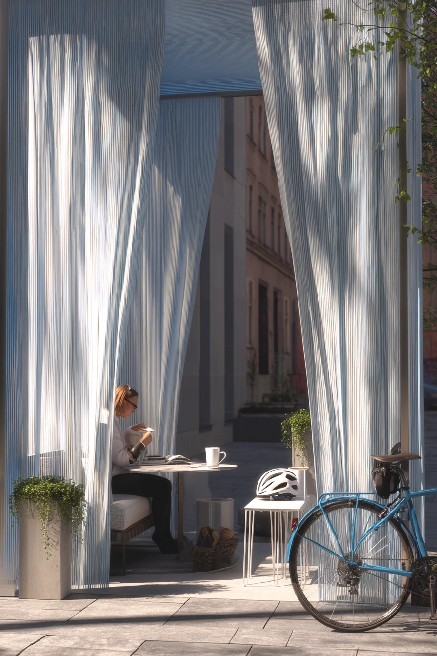 8. Privacy Curtains for a Ground-Floor City Patio