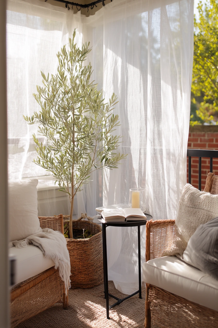 1. Breezy Renter-Friendly Patio Curtain Refresh