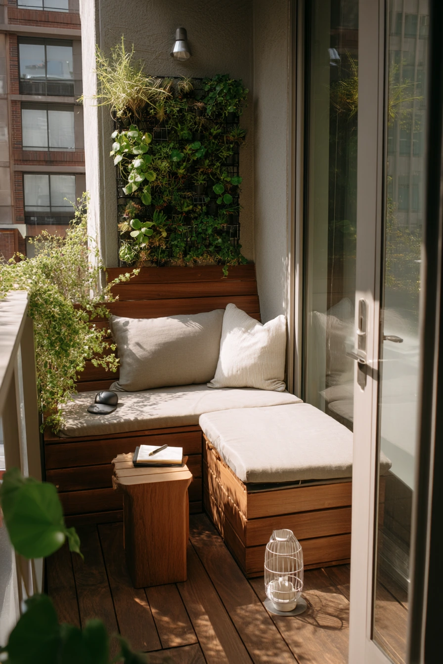 Tiny Deck with Vertical Green Wall