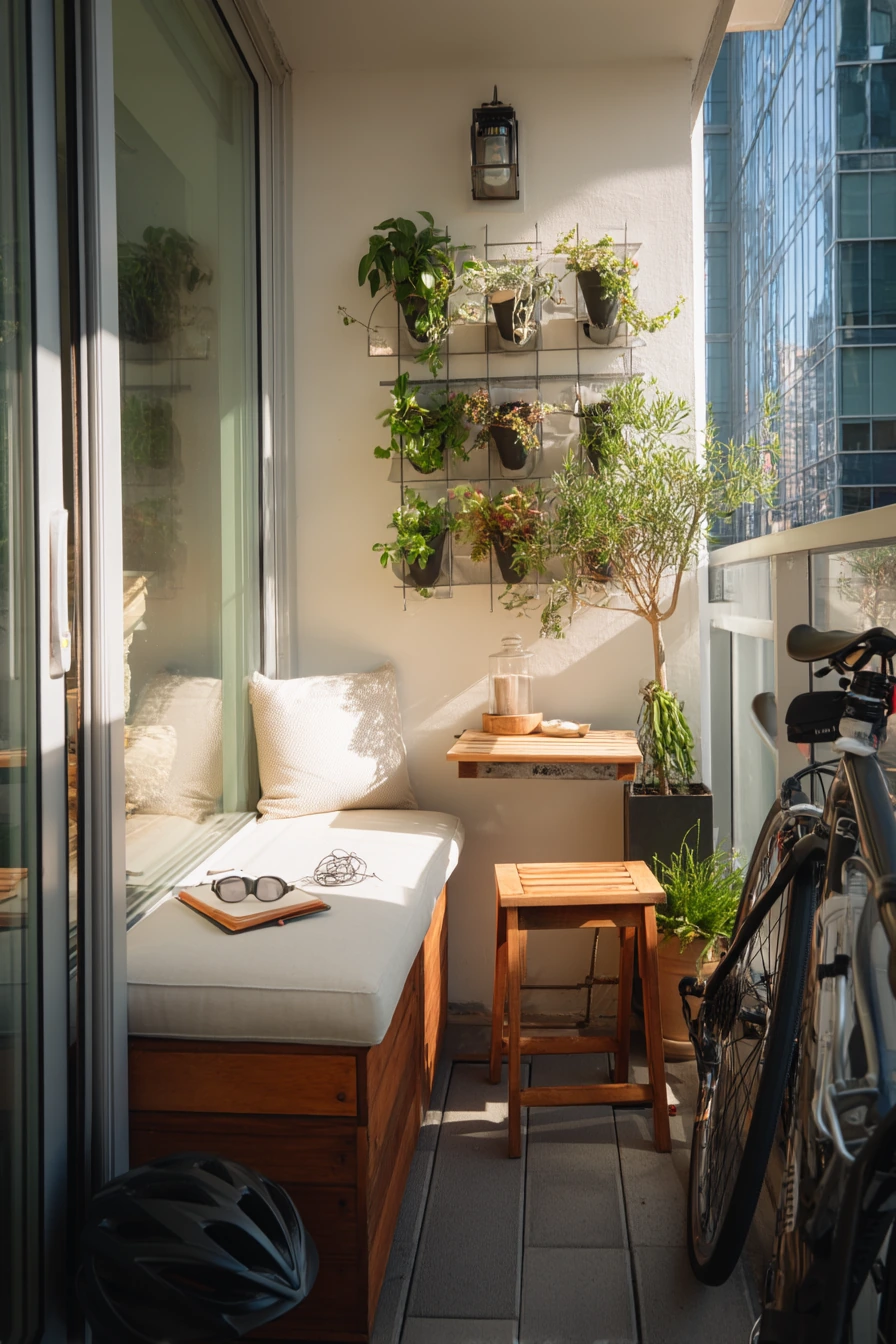 Tiny Deck with Vertical Green Wall