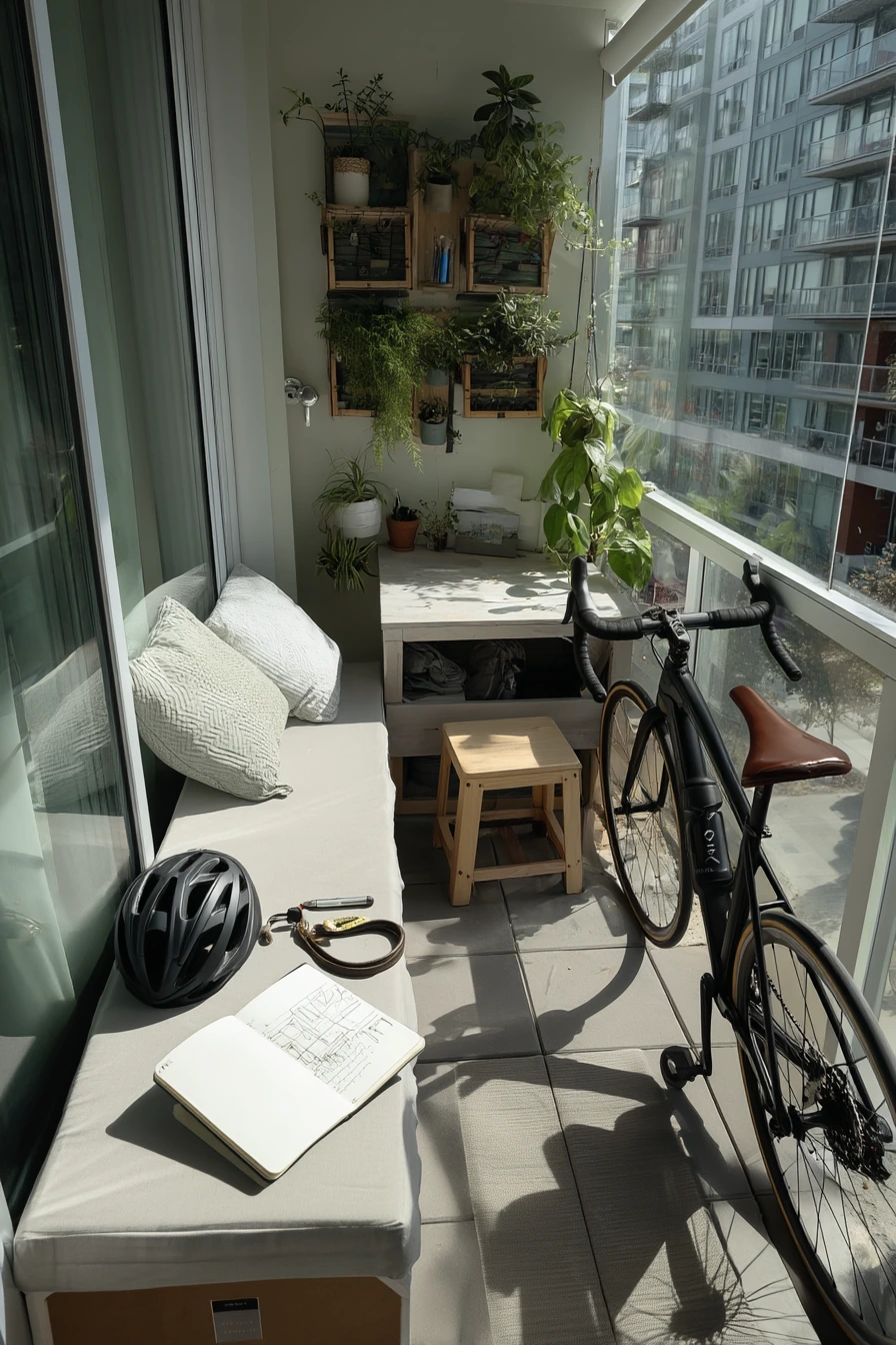 Tiny Deck with Vertical Green Wall