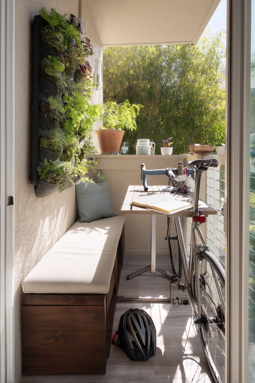 Tiny Deck with Vertical Green Wall