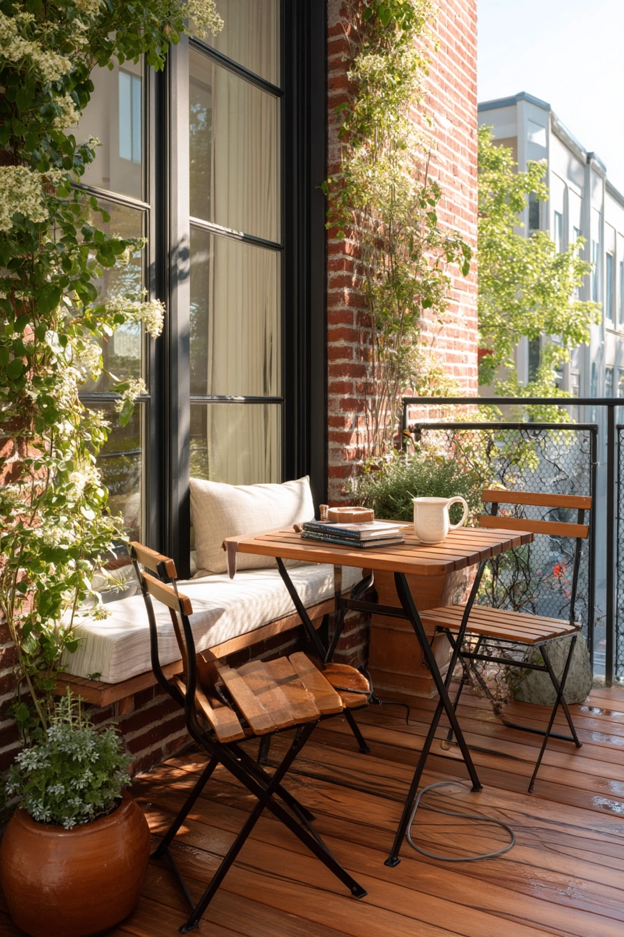Small Urban Deck with Bistro Corner