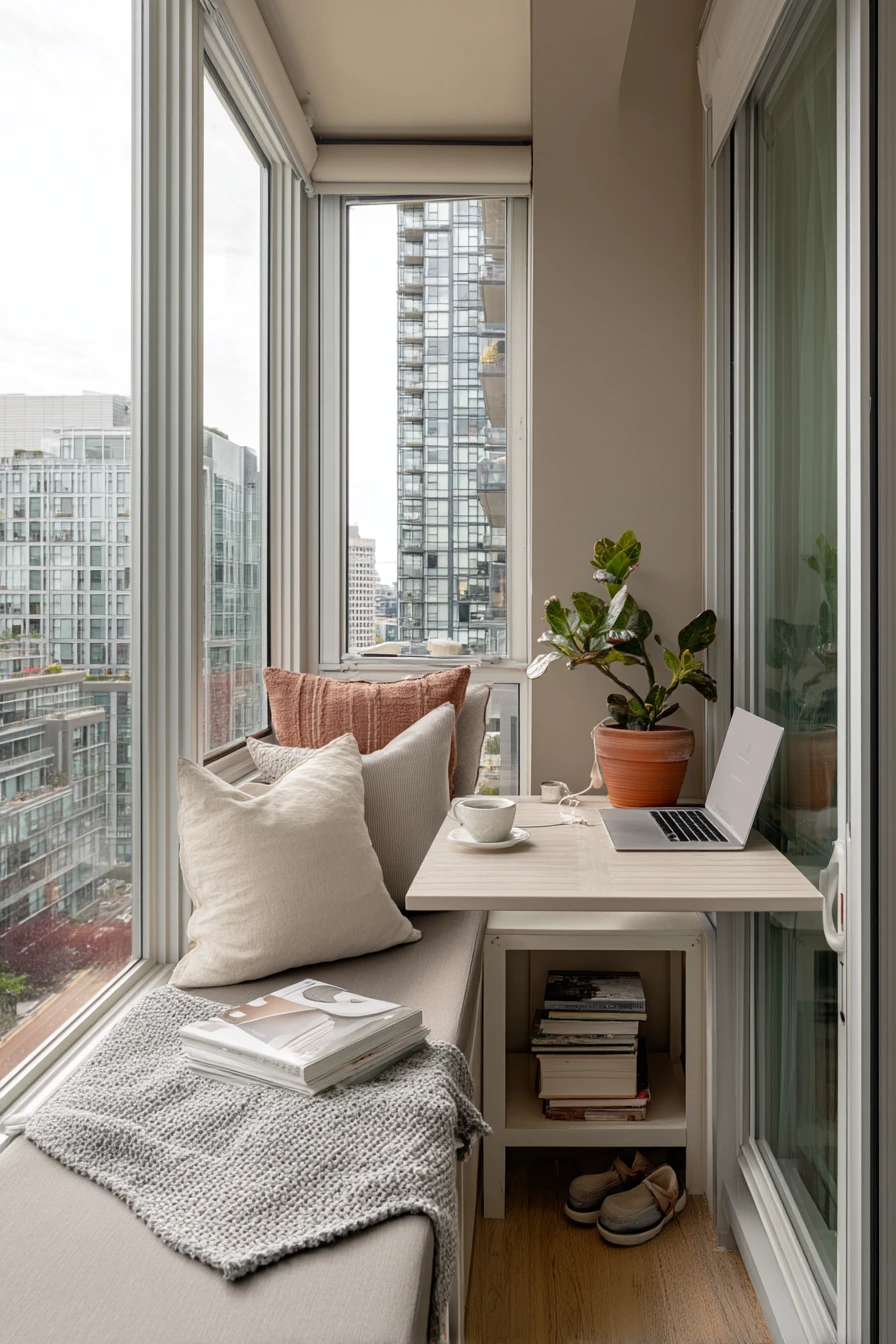 Small Condo Patio Door Nook