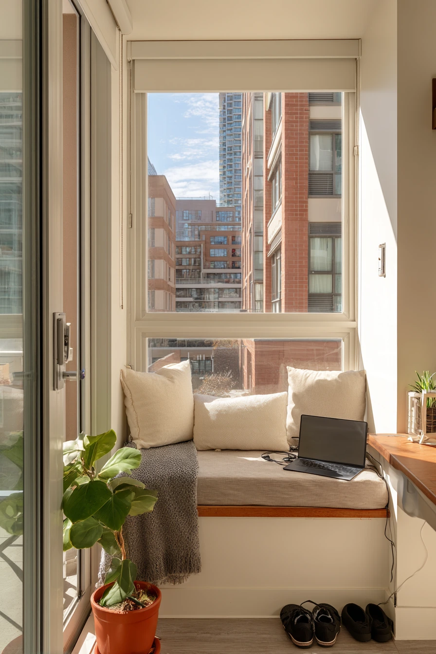 Small Condo Patio Door Nook