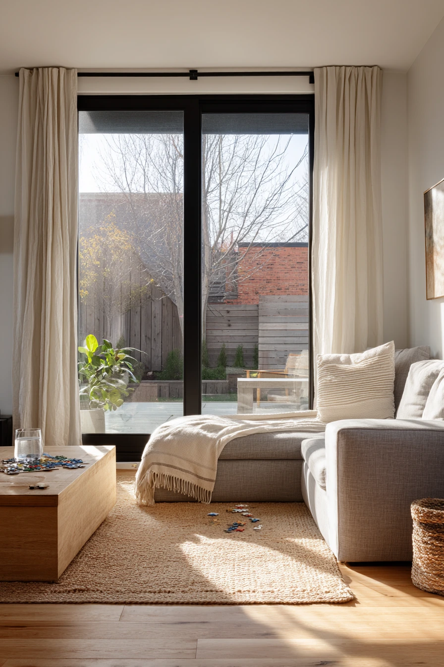 Sliding Patio Doors to a Family Garden