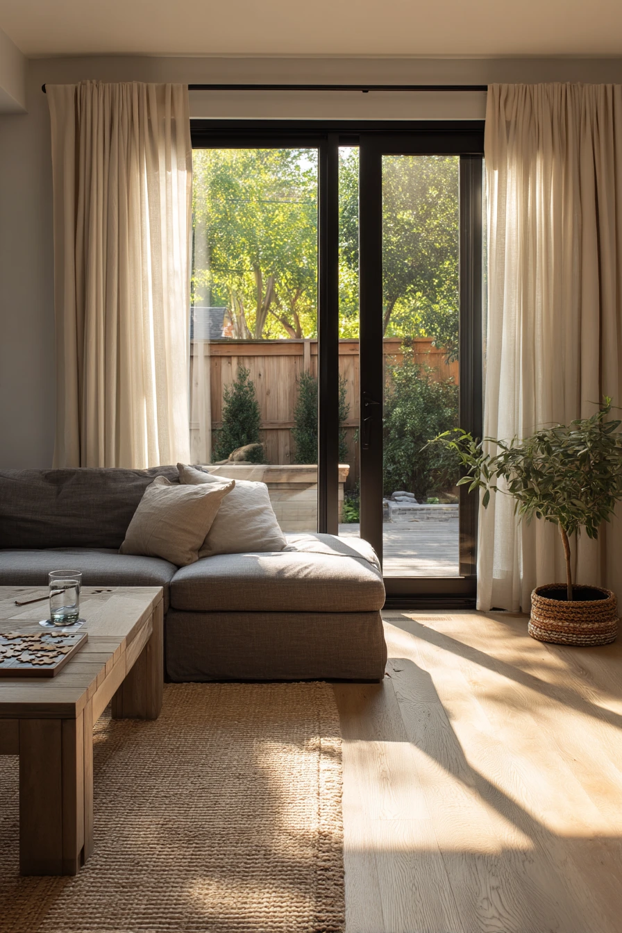 Sliding Patio Doors to a Family Garden