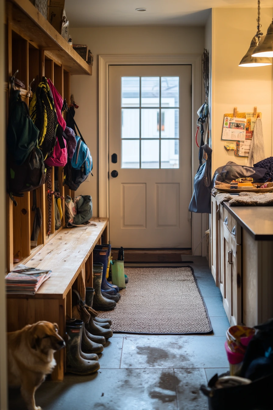 Patio Doors with Built-In Bench Storage