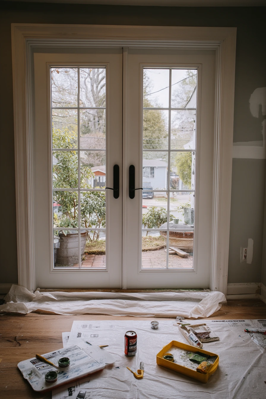 DIY Patio Door Refresh with Paint and Hardware