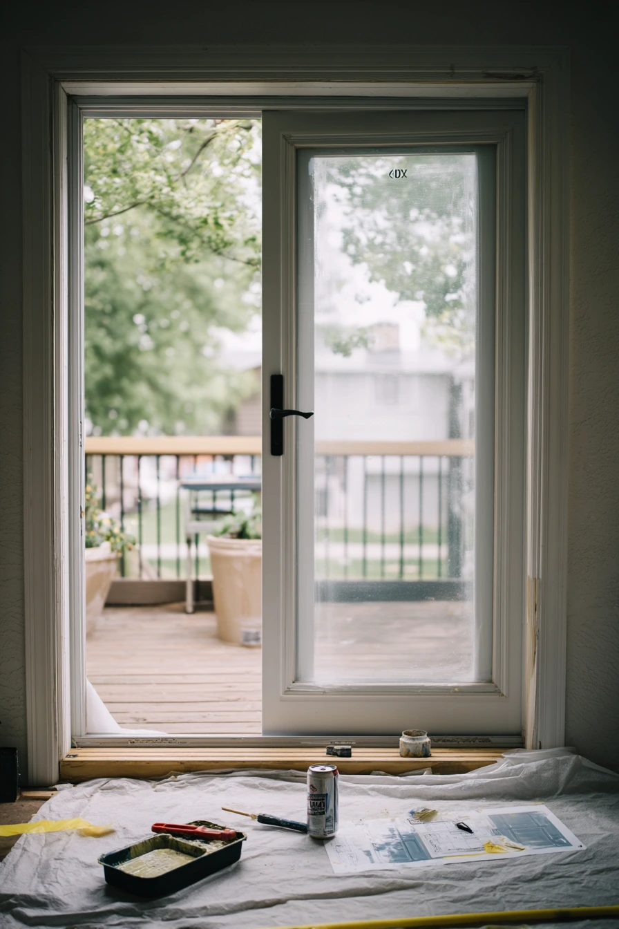DIY Patio Door Refresh with Paint and Hardware