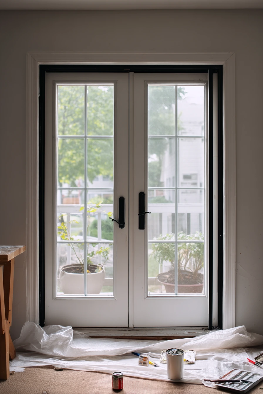 DIY Patio Door Refresh with Paint and Hardware