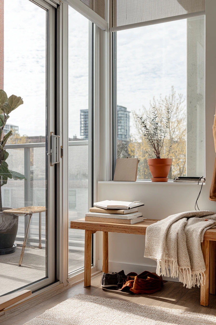Small Condo Patio Door Nook