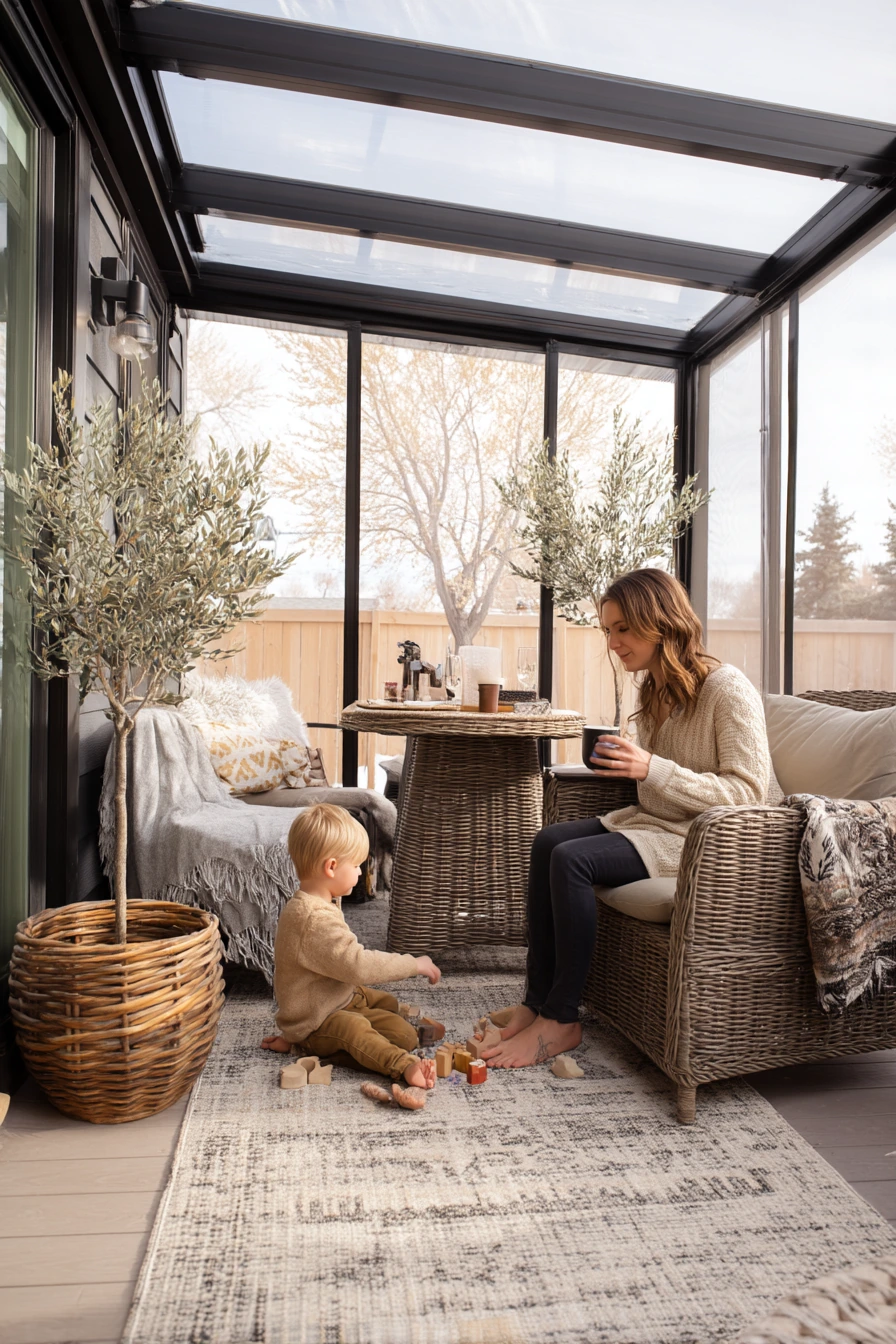 Family-Friendly Glass Enclosure