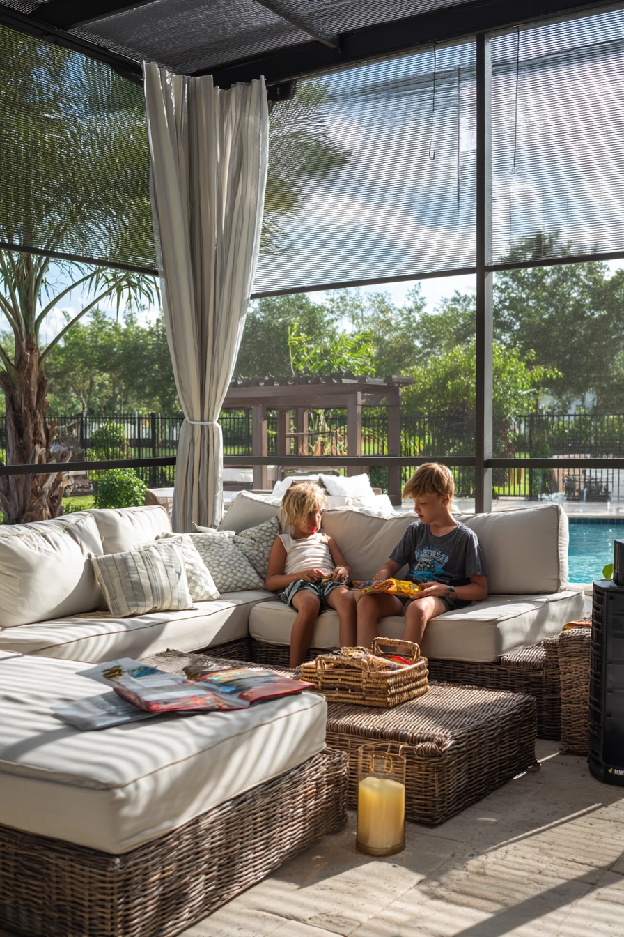 Poolside Bug-Free Lounge