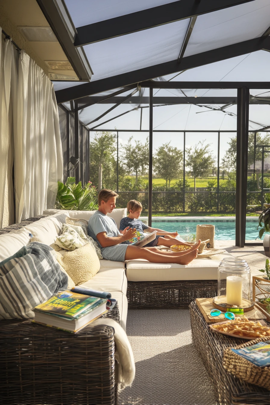 Poolside Bug-Free Lounge