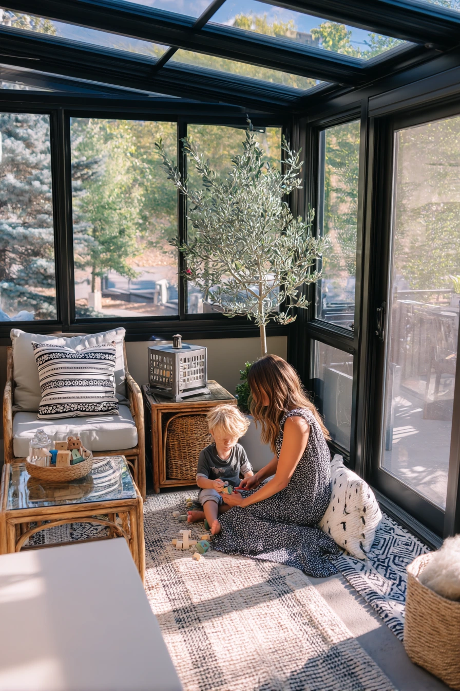Family-Friendly Glass Enclosure