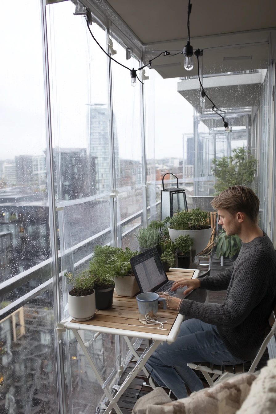 Small Urban Balcony Enclosure