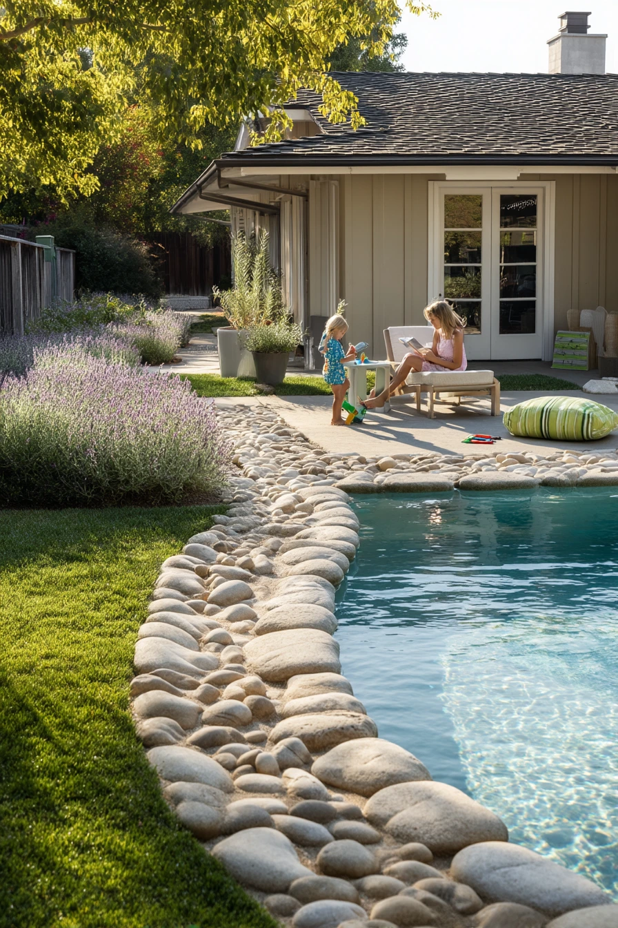 Kid-Friendly Pool Border With Soft Surfaces