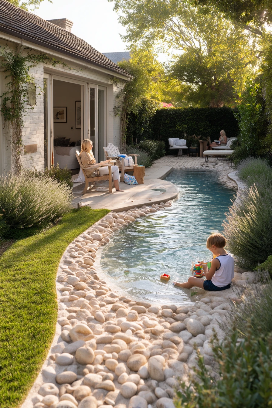 Kid-Friendly Pool Border With Soft Surfaces