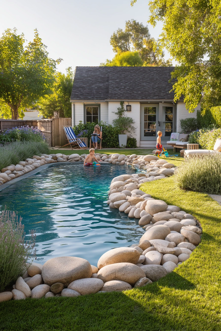 Kid-Friendly Pool Border With Soft Surfaces
