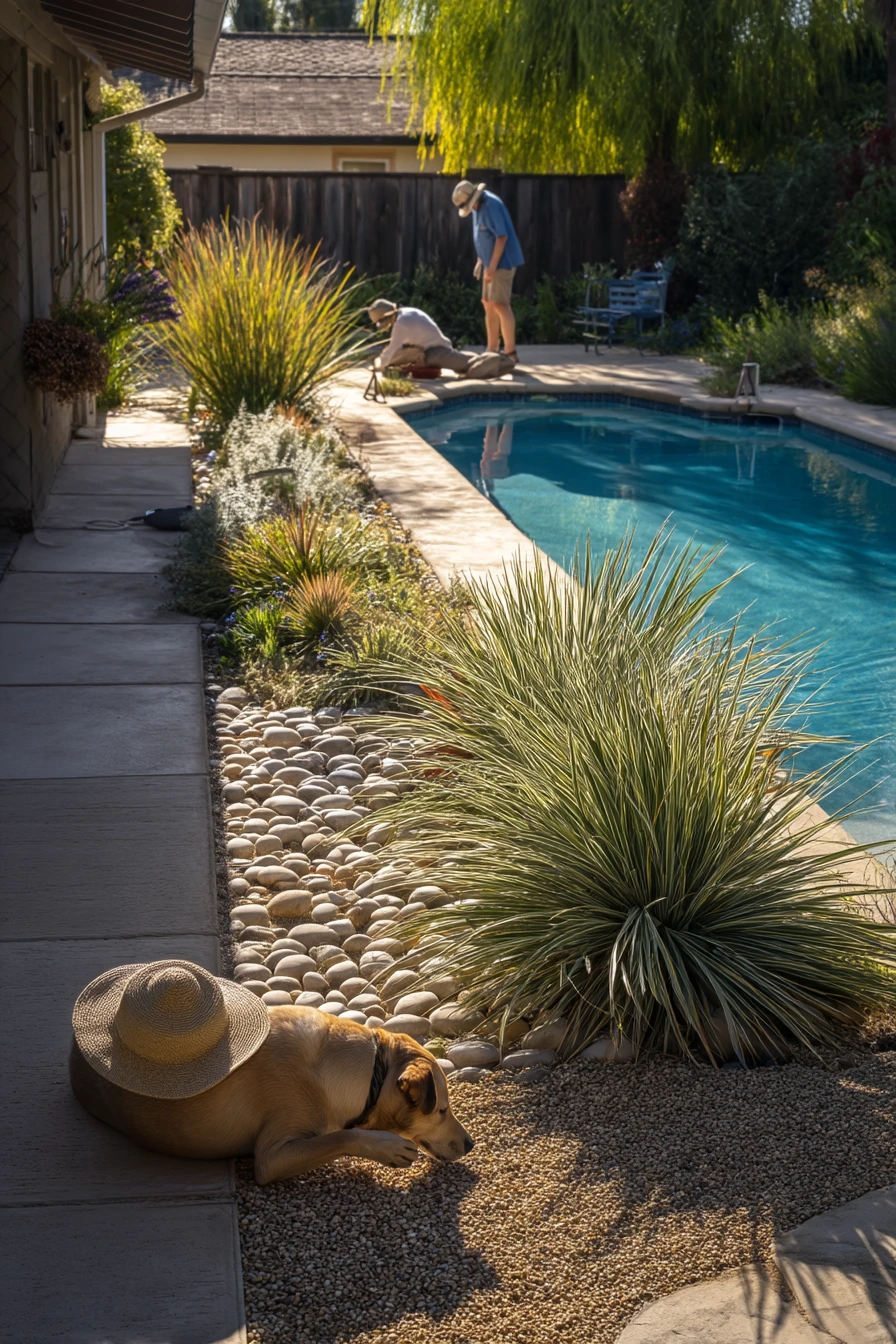 Low-Water Poolscape for Hot Climates