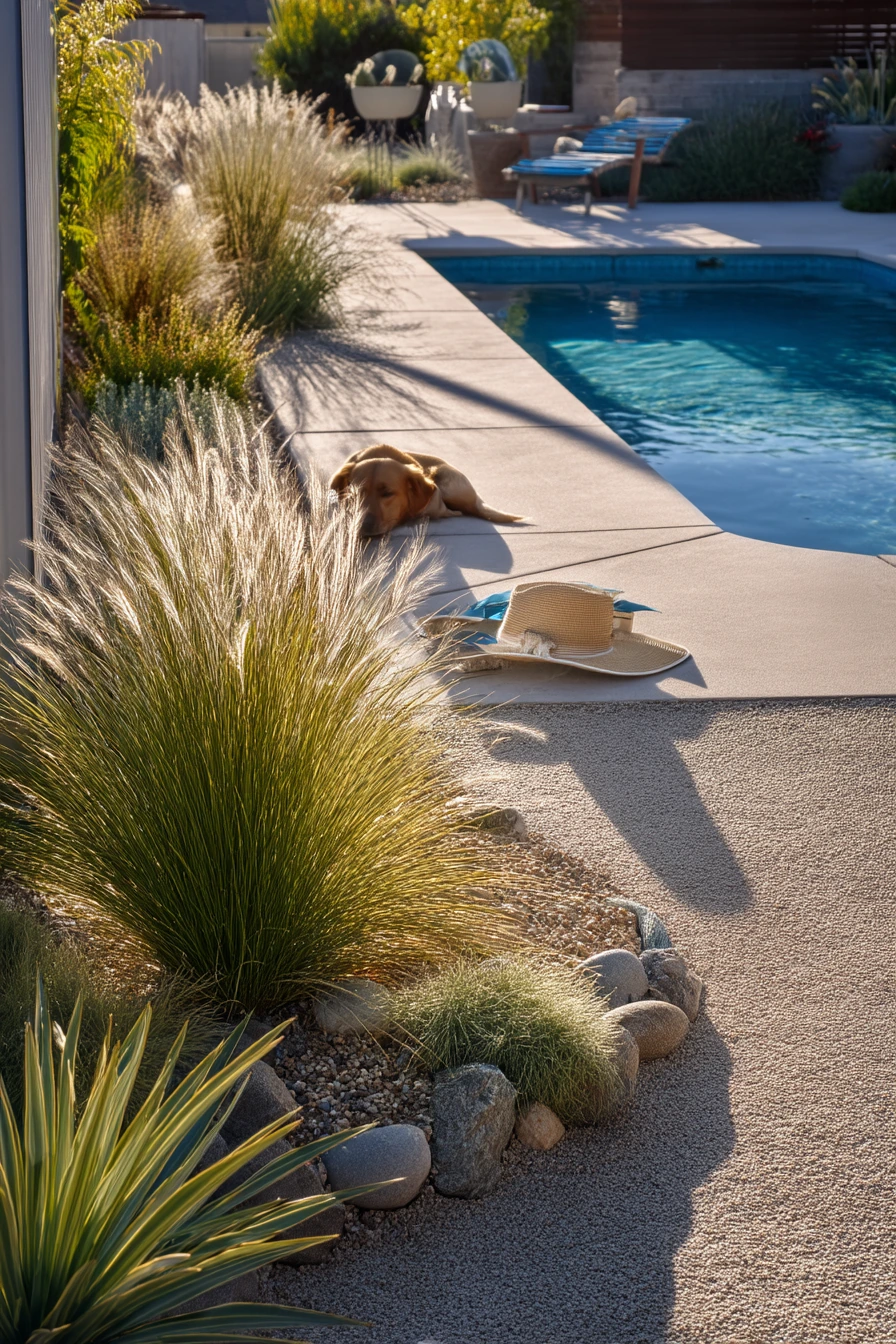 Low-Water Poolscape for Hot Climates