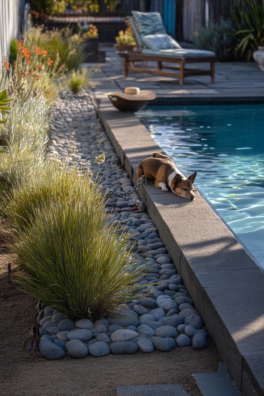 Low-Water Poolscape for Hot Climates