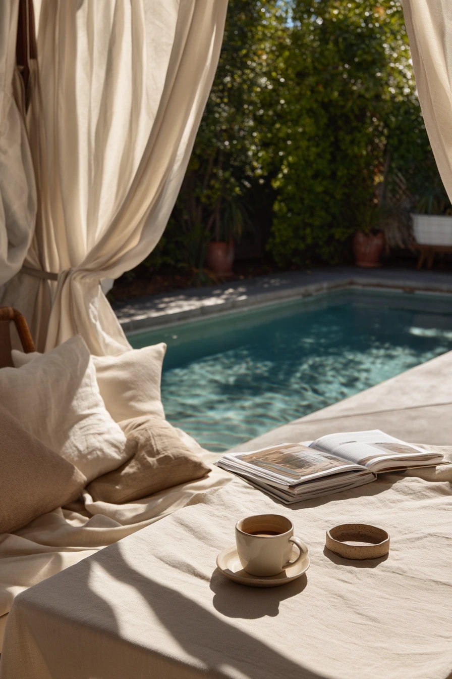 Renter-Friendly Pergola Curtain Shade